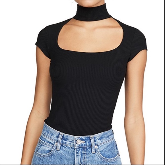 Reformation Black Ribbed Bodysuit - Picture 2 of 2